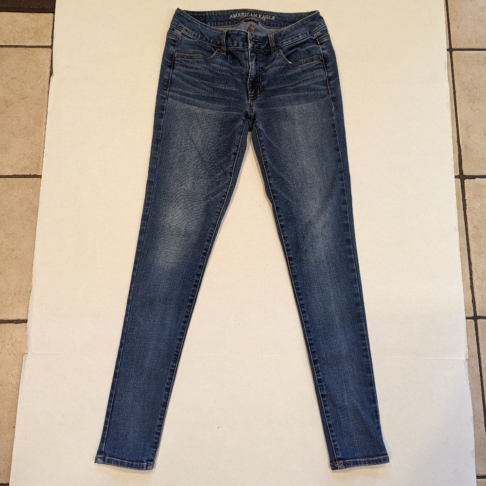 Women's American Eagle Blue Jean Jegging Size 8 Long